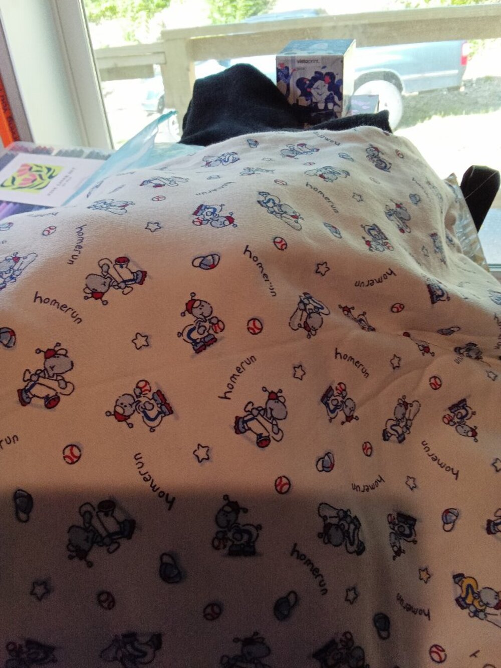 Baby Fabric 1.5 Yards x 1 Yard Turtle Baseball Theme